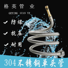 304ステンレス冷熱洗面器シングルヘッド給湯器専用防爆入水先端編組ホース