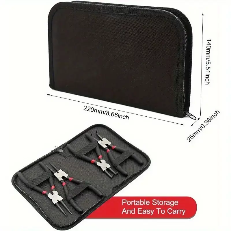 新品现货7寸卡簧钳套装两用弯头直头弹簧钳内弯外弯手动钳子套装