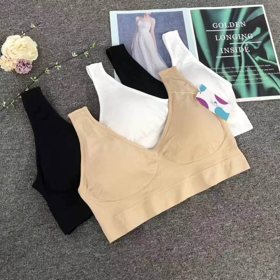 Nueva taza fija sin costuras de alta calidad, chaleco de dama sin anillo de acero, bra de yoga, ropa interior deportiva, mujer al por mayor