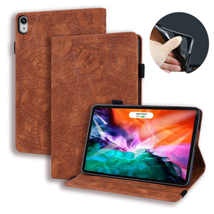 Solid color frosted calf pattern embossed card holder protective case for ipad mini6 tablet leather case
