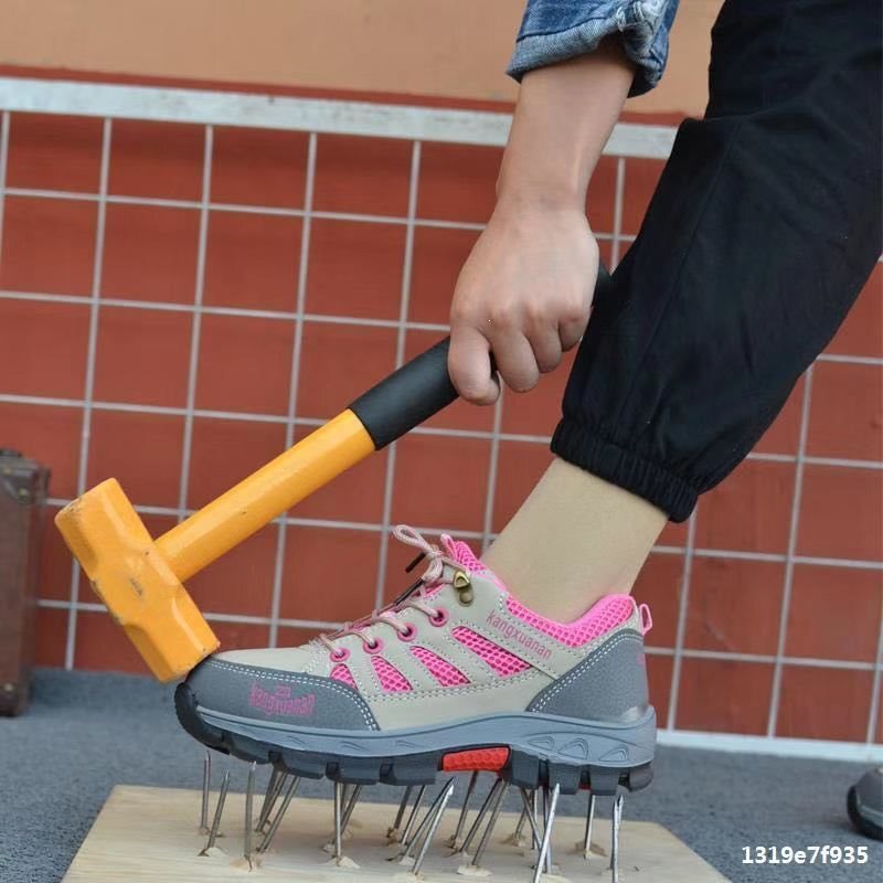 Ultra-Light Labor Protection Shoes for Women, Military-Grade, Breathable for All Seasons, with Steel Plate Anti-Smash and Anti-Puncture Steel Toe Work Shoes, Hiking Shoes for Men