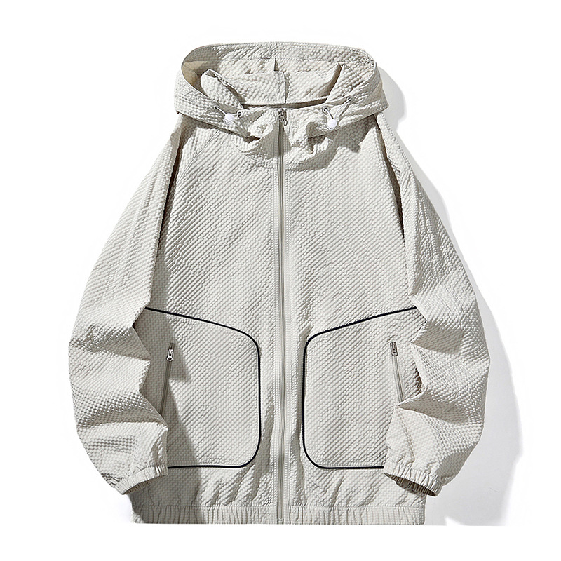 Camping de montaña al aire libre permeable hielo secado rápido ropa de protección solar mujer de verano suelta chaqueta deportiva masculina ultra delgada