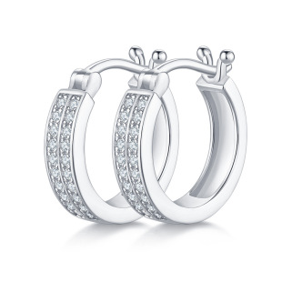 Personalized fashion earring s925 sterling silver inlaid moissanite colored gold earrings new cross-border earrings live wholesale