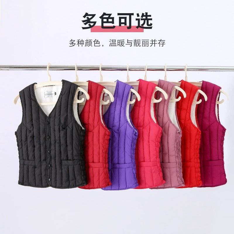 New Autumn and Winter down Cotton Vest for Women, Fleece-Lined 2025, Lightweight, Slim-Fit, Short Style, Inner Wear, Close-Fitting, Warm Inner Vest