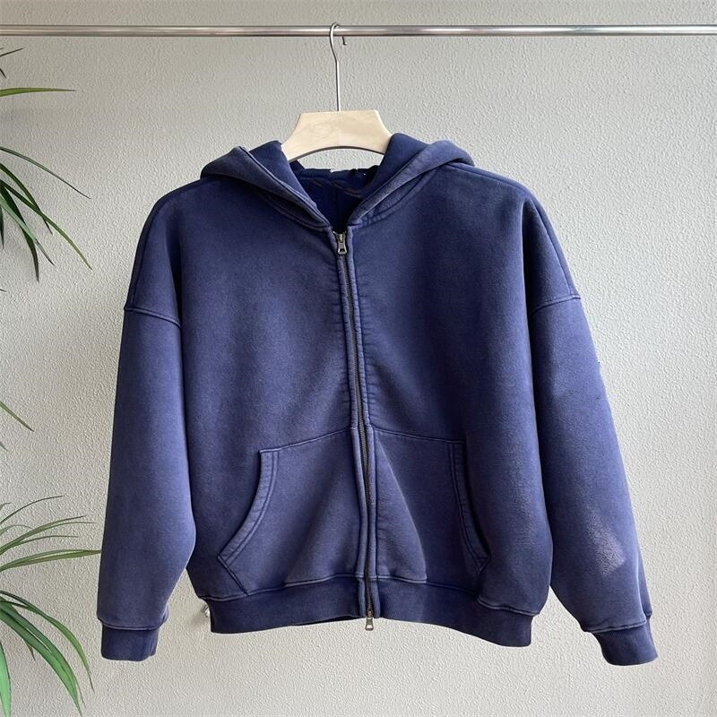 24SS invierno velvet brazalete chaqueta otoño invierno más vello nuevo chaqueta deportiva con cremallera encapuchada