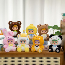 正版新品兽仔派对盲盒可爱搪胶毛绒玩偶桌伴潮玩手办公仔摆件批发