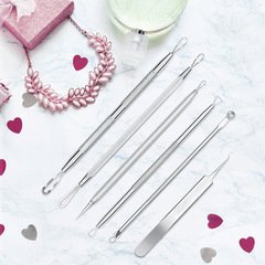 Cross-border stainless steel pimple needle set facial beauty blackhead needle acne removal needle pimple squeezing needle powder extraction needle acne needle