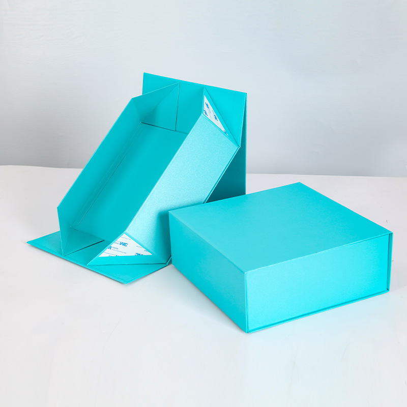 Caja de regalo plegable transfronteriza de una pieza comercio exterior caja de embalaje de absorción de tapa plana caja de libro personalizada caja de regalo