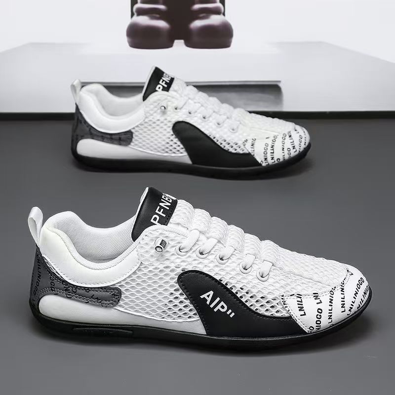 Shoes for Men 2025 New Summer Breathable Thin Mesh Sports Casual Shoes for Men One-Legged Driving Trendy Shoes Dropshipping