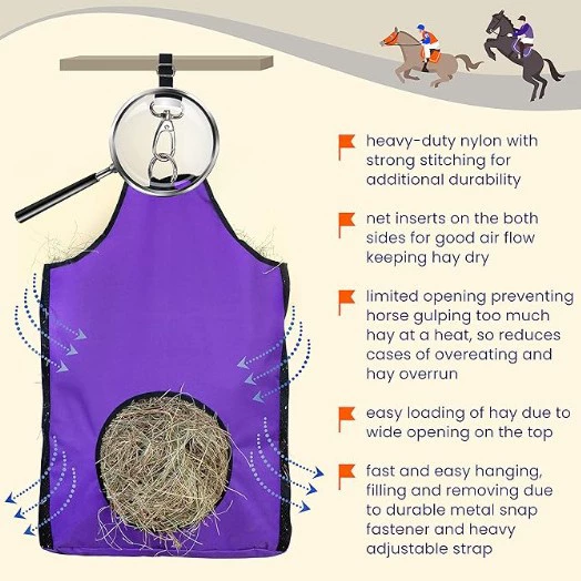 WLS Equestrian Supplies: Прочная Пористая Травяная Сетчатая Карманная Кормушка для Лошадей - Легко в использовании!