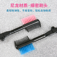 Double-headed eyebrow brush folding single makeup brush eyelash curling eyebrow comb beauty tool portable double-headed folding color brush