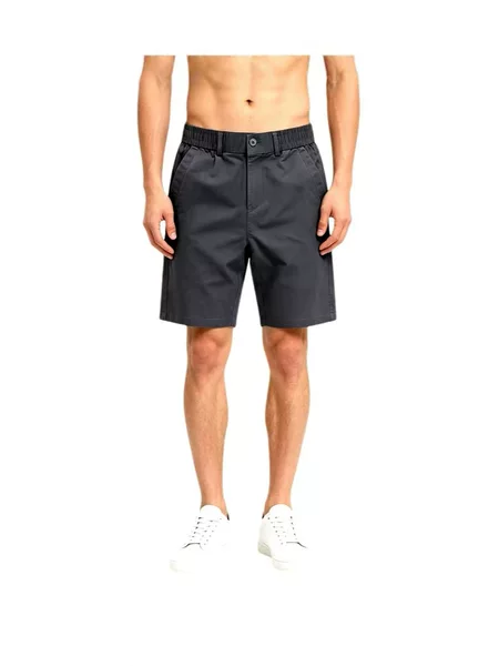 Men's Shorts Cross-Border New Model Factory Direct Sale Summer Pure Cotton Five-Point Pants Elastic Waistband Loose Large Size Pants