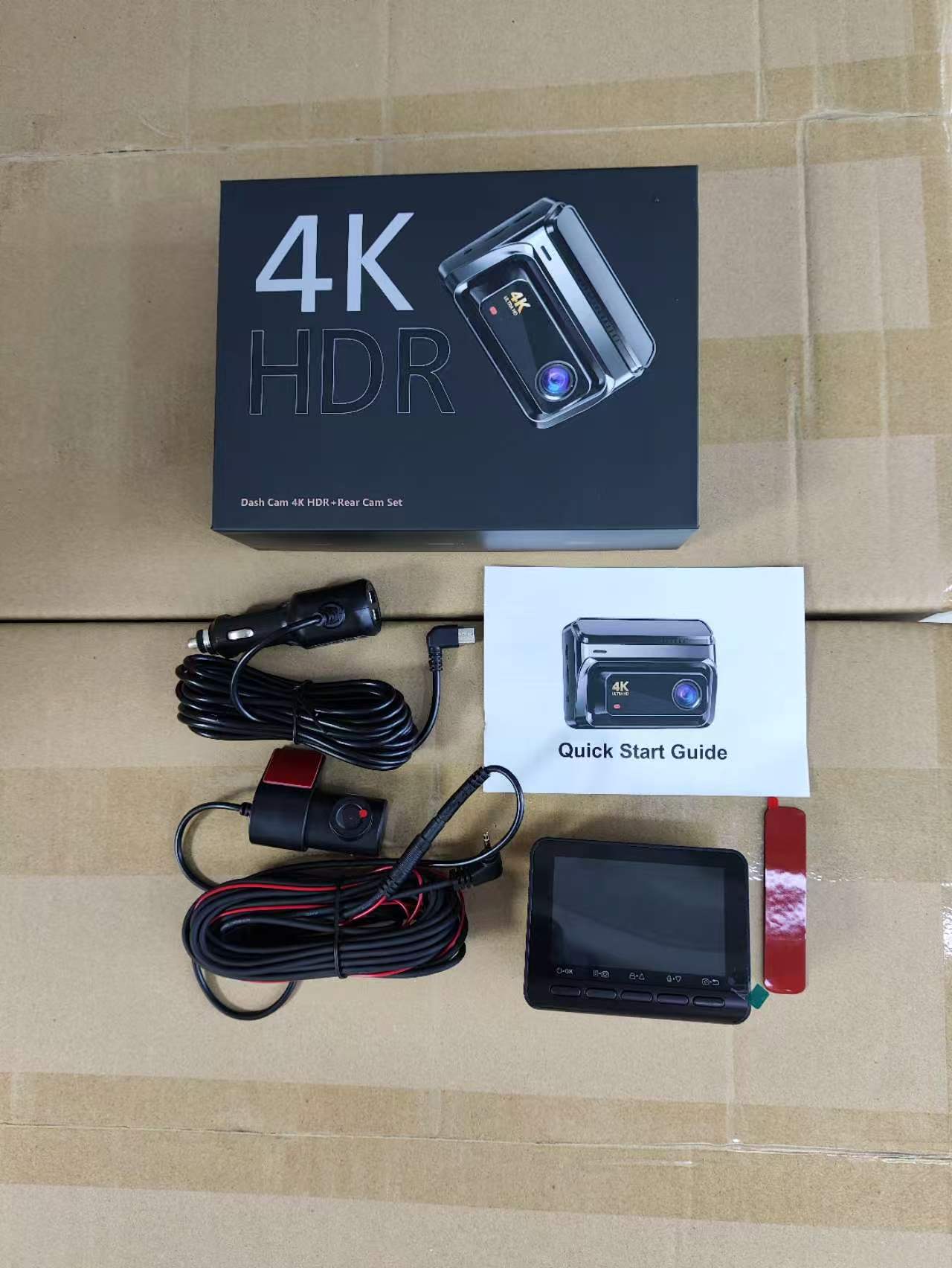 V64 Cross-Border 4K+1080P Front and Rear Lens High-Definition Night Vision Dash Cam
