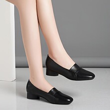 D 75681 Soft Leather Low Heel Shoes ��ƤŮЬ �羳ŷ��