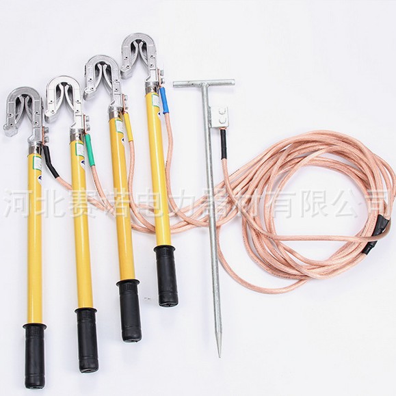 户外25mm2携带型短路接地线 XDJ型-10kv高压接地线 接地棒带线