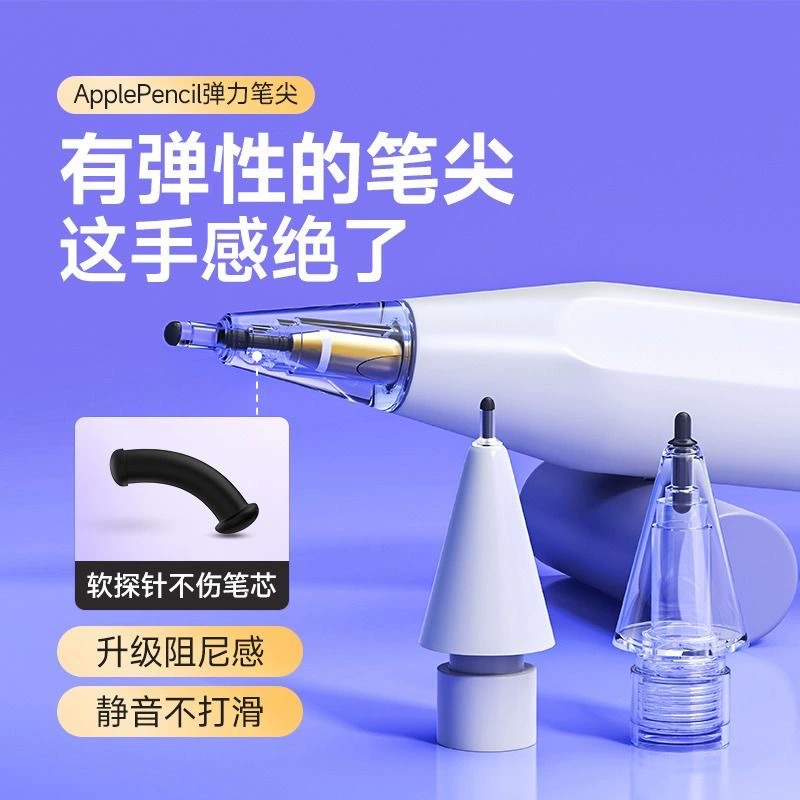 Совместимо с кончиком Apple Pencil 2-го поколения и стилусом Show iPad для антискольжения, демпфирования, бесшумности