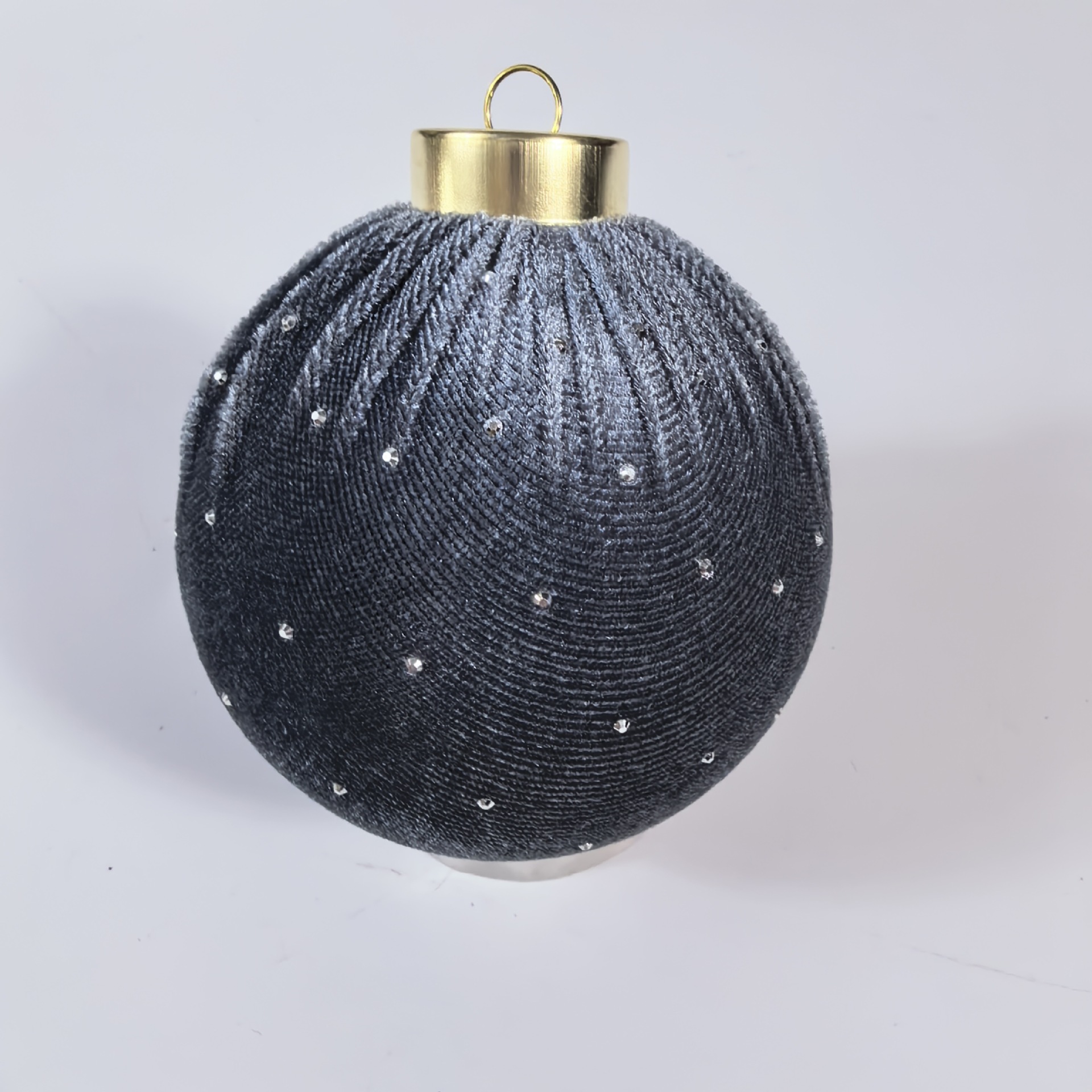 Transfronterizo 8CM set 9 lujo con taladro envuelto tela de peluche bola de Navidad árbol de Navidad bola de decoración de fiesta en casa