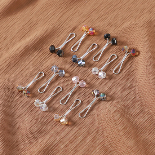 Cross-border accessories high-quality scarf U-shaped clip crystal ball jewelry silk scarf clip scarf buckle fixed buckle shawl buckle