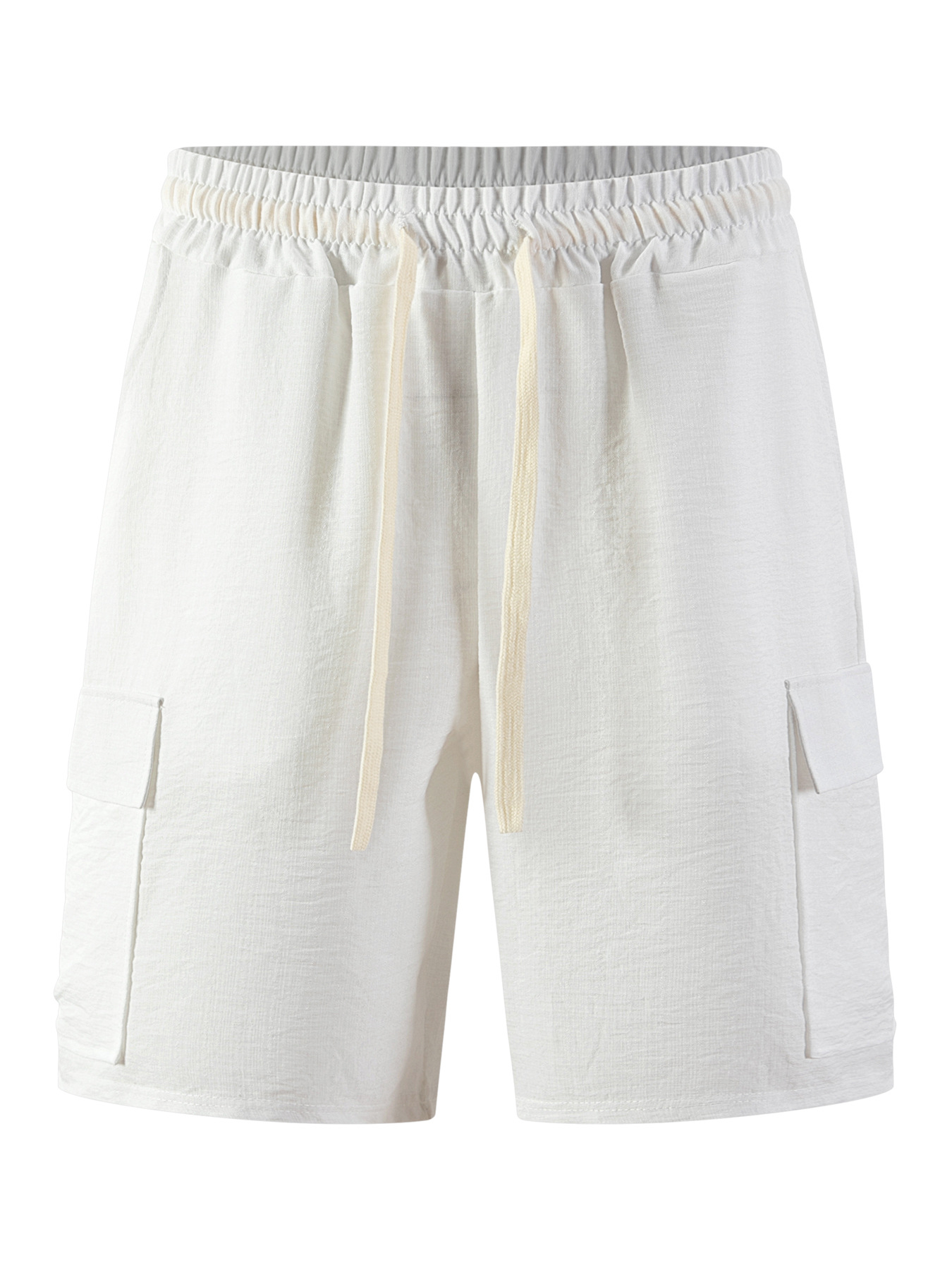 Men's Clothing Men's Retro Multi Pocket Cargo Shorts Casual Loose Fit Drawstring Sports Shorts For Formal & Casual_viptrois.com