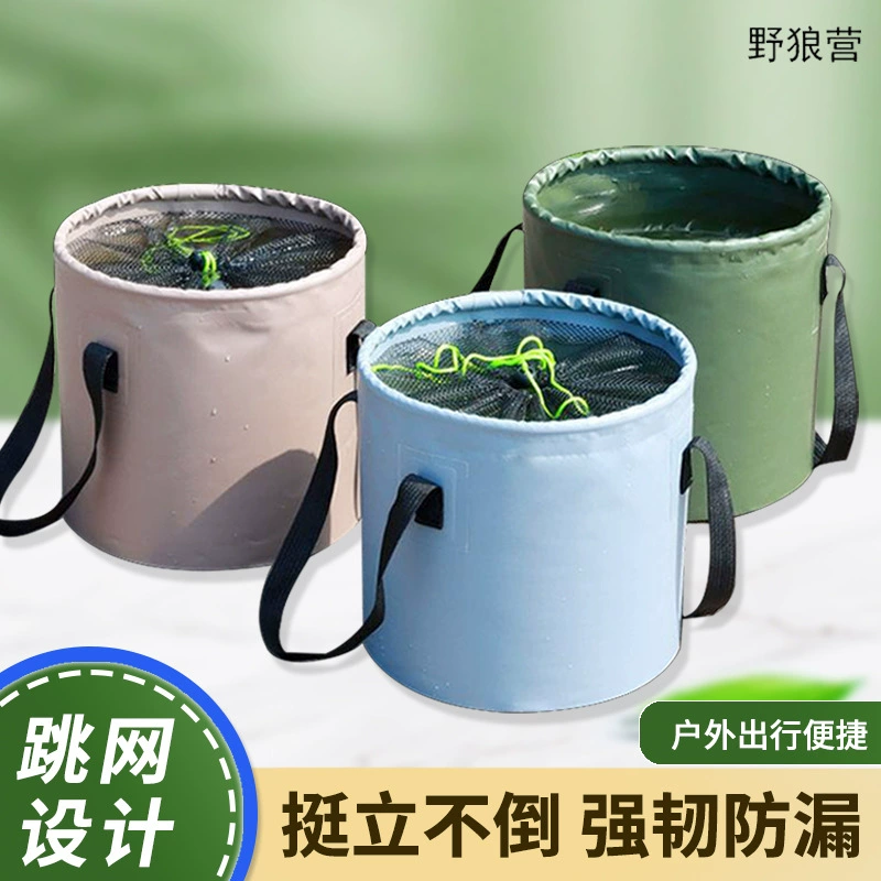 2025 дюжина ведра живой рыбы ведро удобная наружная складная ведро для мойки автомобиля дорожная сумка для стирки кемпинг складное ведро