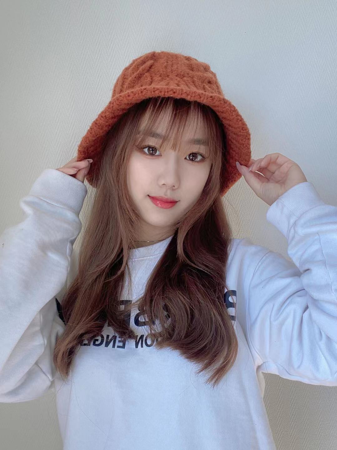 麻花渔夫帽模特图