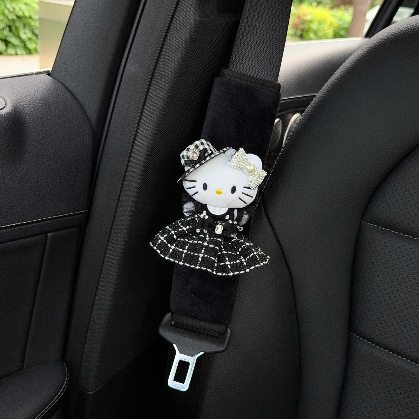 Cute Kitten Shoulder Protector Seatbelt Decoration Car Anti-Wear Clothing Protective Cover Universal for All Seasons Cartoon Doll for Girls
