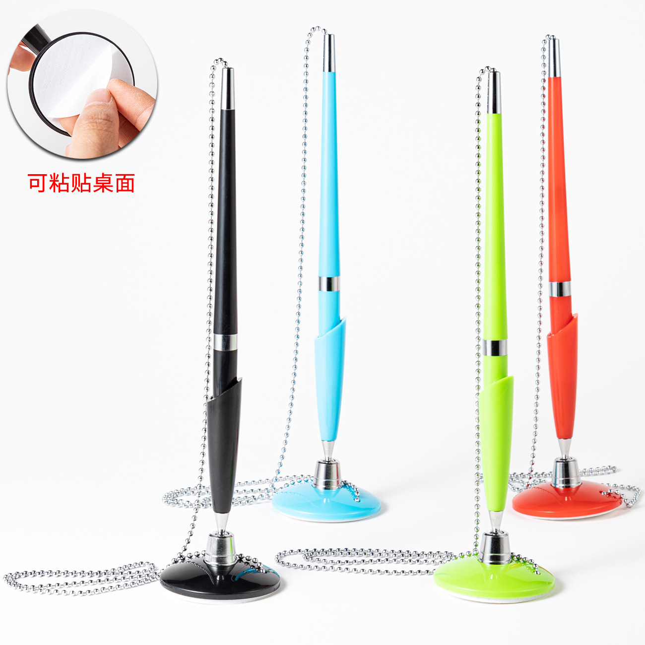 Wholesale Plastic Desk Pens for Business Offices, Hotel and Bank Counters, Fixed Desk Pens with Printable Logo, Advertising Signature Pens
