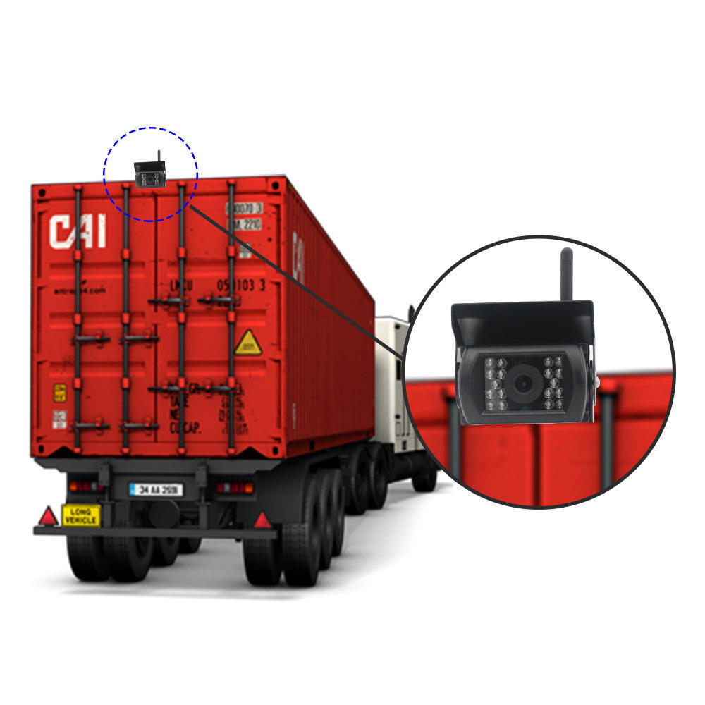 7 inch wireless display suit bus wireless reversing image 2.4G transceiver HD truck camera