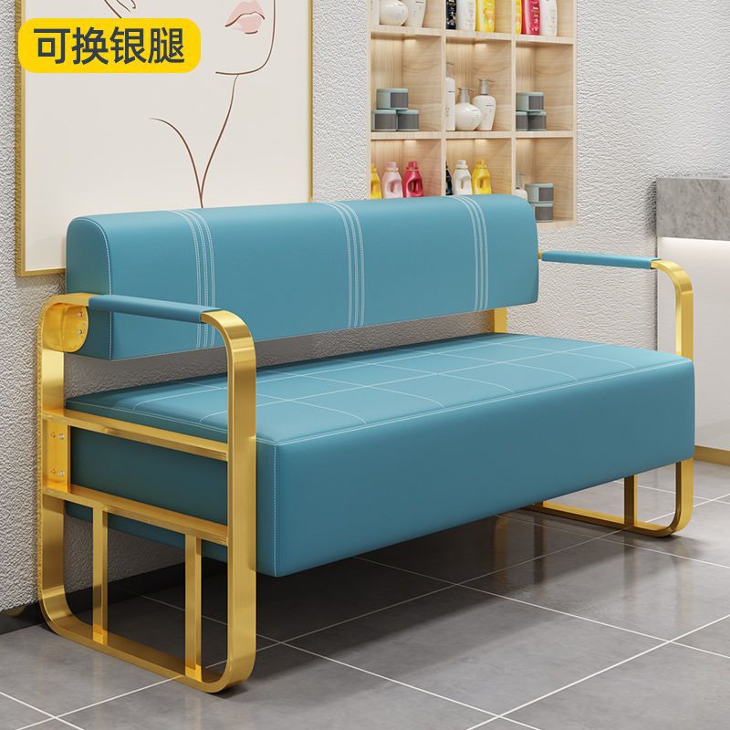 Barbería en línea sofá silla de espera salón de peluquería de uñas sala de estar sofá silla de espera de moda image 15