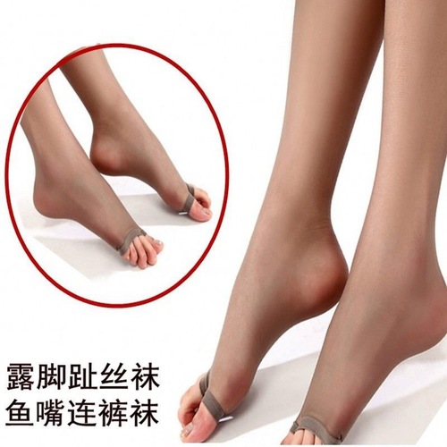 Crotchless leggings, T-crotch toe-open socks, ultra-thin core-spun silk pantyhose—non-runnable design, wholesale from manufacturer for women