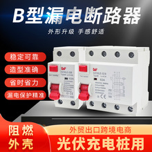 外贸出口B型漏电断路器DZ30LE-32B变频器光伏充电桩保护器2P4P63A
