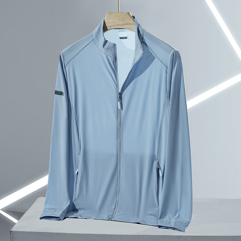 Sunscreen Clothing Men's Summer Anti-UV Ice Silk Sunscreen Shirt Breathable Thin Skin Clothing Women's Sunscreen Clothing Coat Windbreaker