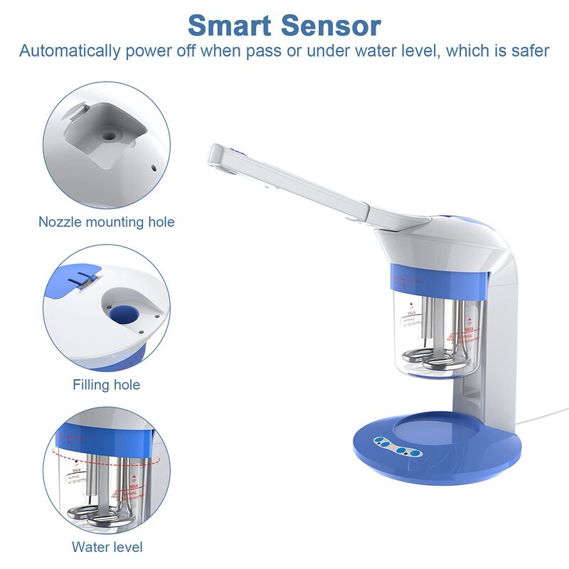 Cross-border Desktop Facial Steam Face Instrument Ion Spray Instrument Smoked Nose Portable Single Thermal Spray Face Instrument Moisturizing and Rejuvenating Skin