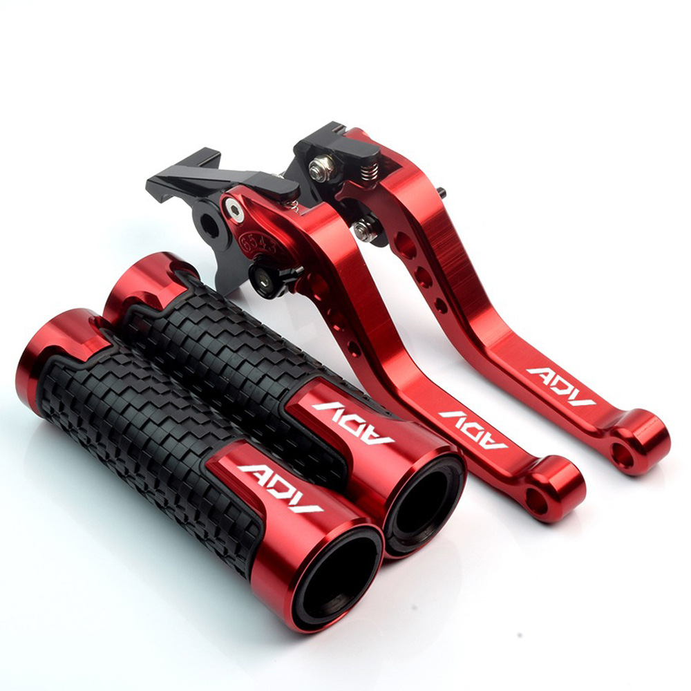 Motorcycle Modified Handlebar Grips, Brake and Clutch Lever Set Suitable for Adv160/Adv150