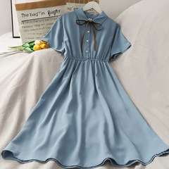 Summer Children's Dress with College Style, 2024 New Trendy Girl Princess Dress, Super Fairy Student Dress