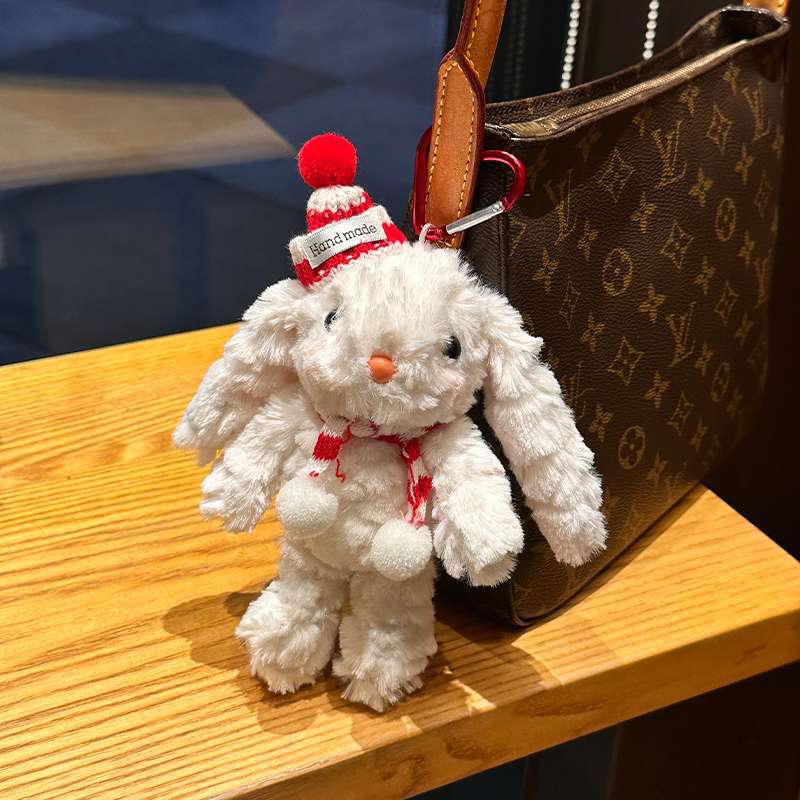 Cute Rabbit Car Seatbelt Shoulder Pad Anti-Neck-Strangling Car Interior Decoration Cute Plush Toy Gift for Women