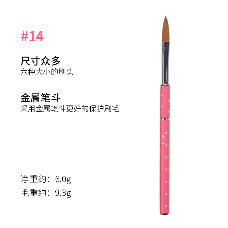 Suministro directo transfronterizo arte de uñas pluma de cristal tallada extensión de uñas pluma de cristal estrellado diamante titular de la pluma paquete único