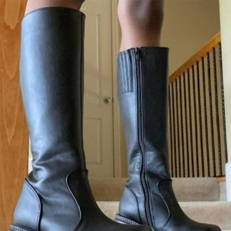 ShoeVault Herbst/Winter 2020 Neue europäische und amerikanische Modelle in Übergrößen: Plateauschuhe mit dicker Sohle, farbenfrohen Absätzen und Schnallen für Damen_voghion.com