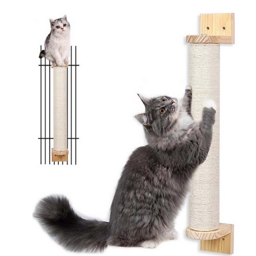 Manufacturer wholesale sisal cat tree single pole DIY sisal pole scratching post sky pole cat toy