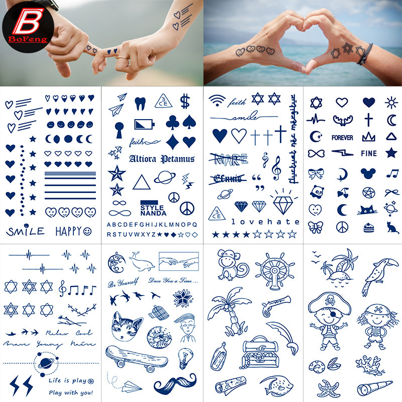 Small picture new herbal juice tattoo stickers waterproof semi-permanent small fresh lasting non-reflective bergamot tattoo stickers