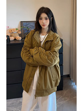 美式飞行员夹克外套女2025新款春秋大码胖mm小个子宽松显瘦棒球服