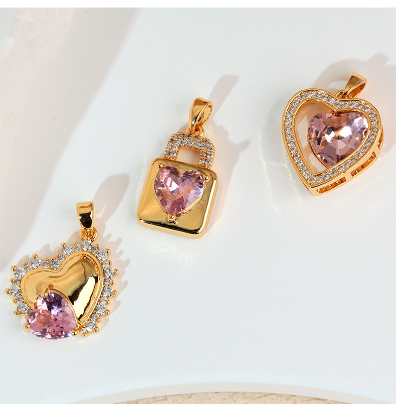 3g Weight Pendant Jewelry Making Type 16*23mm Jewelry Making Size DIY Jewelry Accessories Classification 1 Piece Quantity Copper Material Heart Shape, Bow Knot, Lock Pattern All Seasons Season Polished Finish Plating Design Elegant, Sweet, Classic Style Style 1 Piece 16*23mm Copper Heart Shape Bow Knot Lock Polished Pendant DIY Jewelry Accessories 1