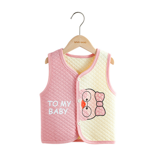 Infant vest spring and autumn outerwear newborn vest winter small baby children lined cotton autumn and winter warm vest