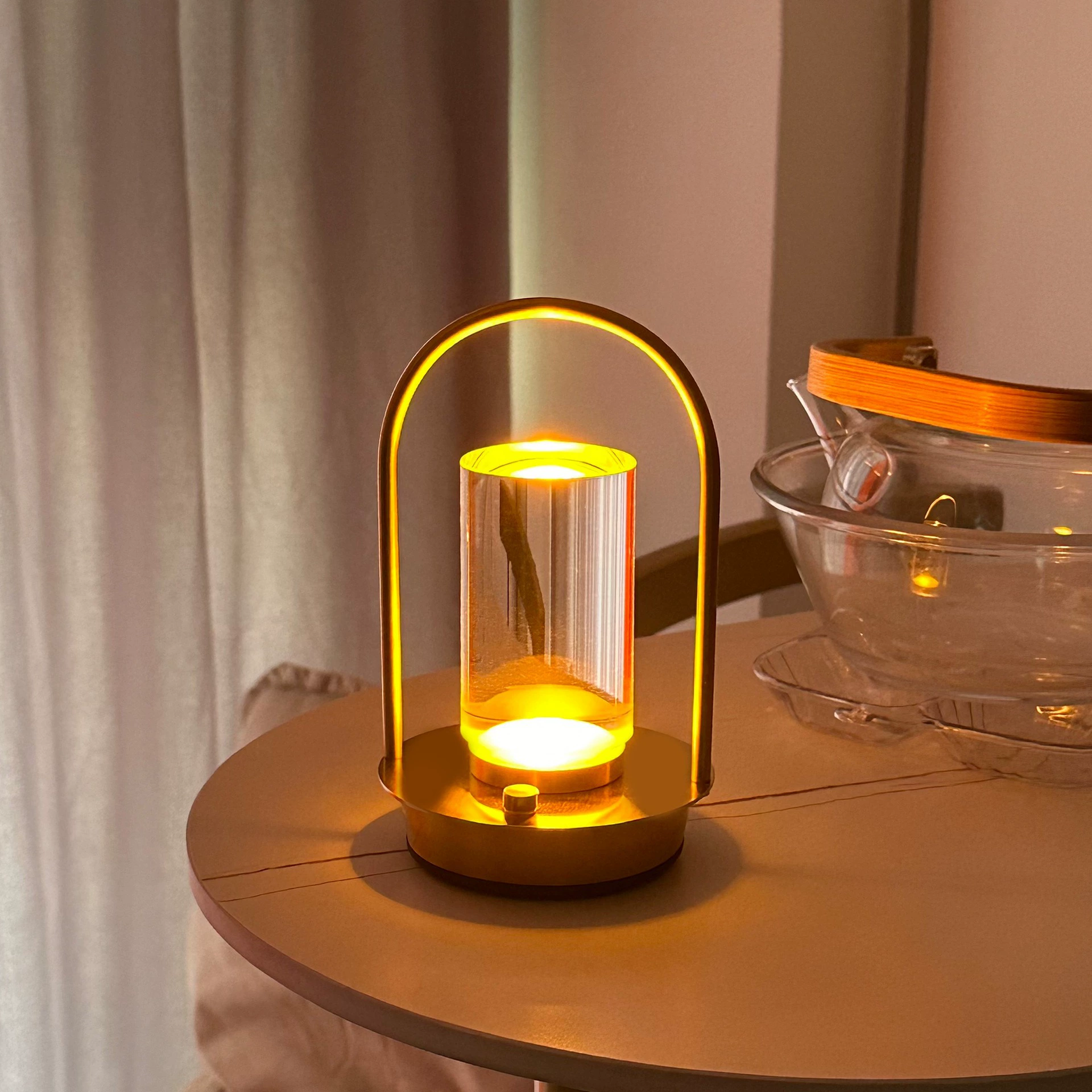 Retro handheld LED lights, touch night light for bedroom for bed, lantern