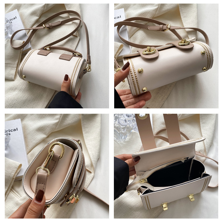 Women's Crossbody Bag Textured Contrasting Colour Shoulder Bag_voghion.com