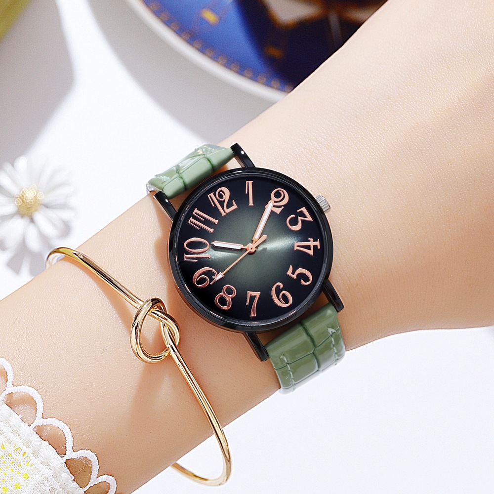 fashion big digital eye-popping crocodile pattern belt student female watch dressing all-match quartz female watch_voghion.com