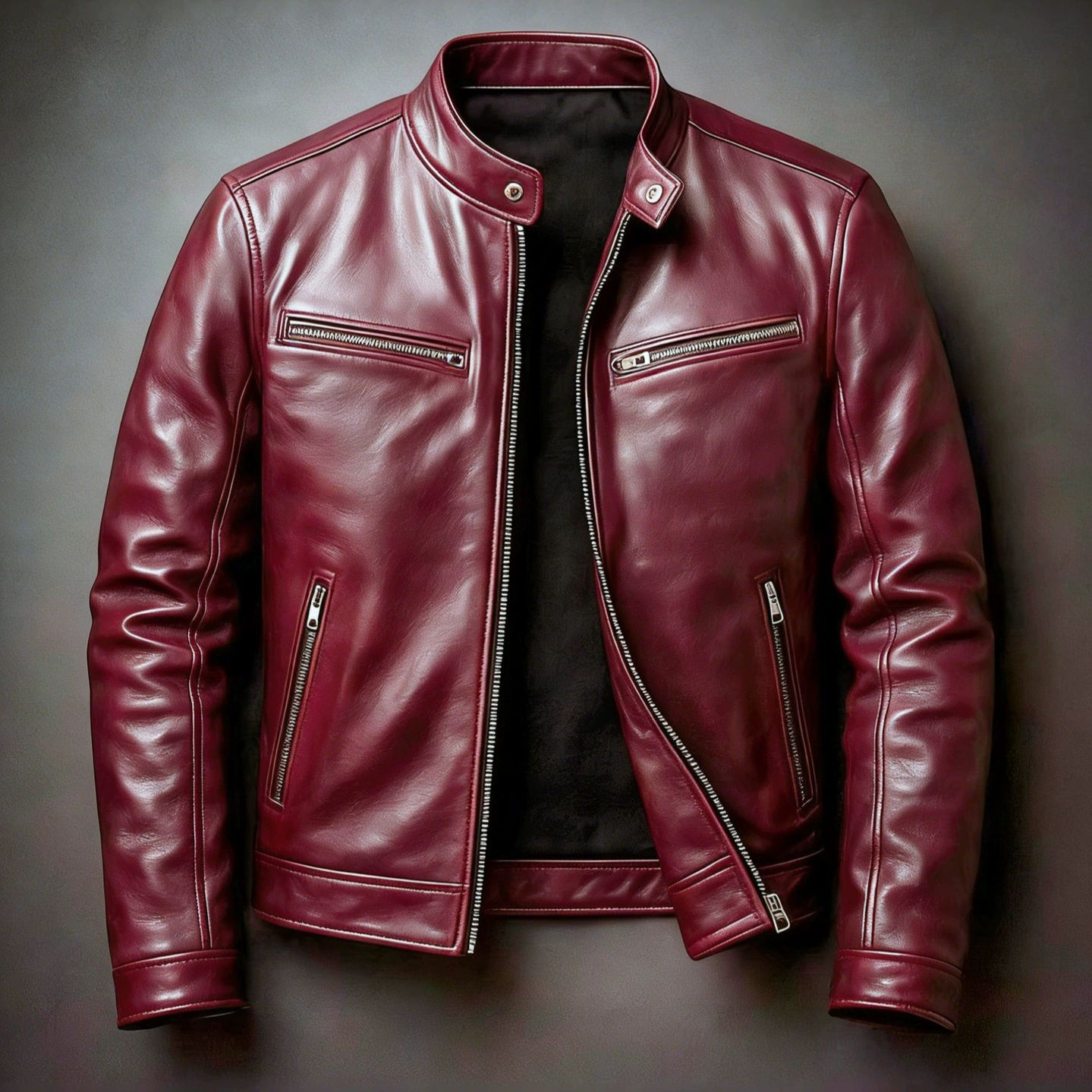 Locomotora transfronteriza chaqueta de cuero PU hombre chaqueta de cuello delgado chaqueta de piloto punk Europa y América comercio exterior ropa de hombre al por mayor