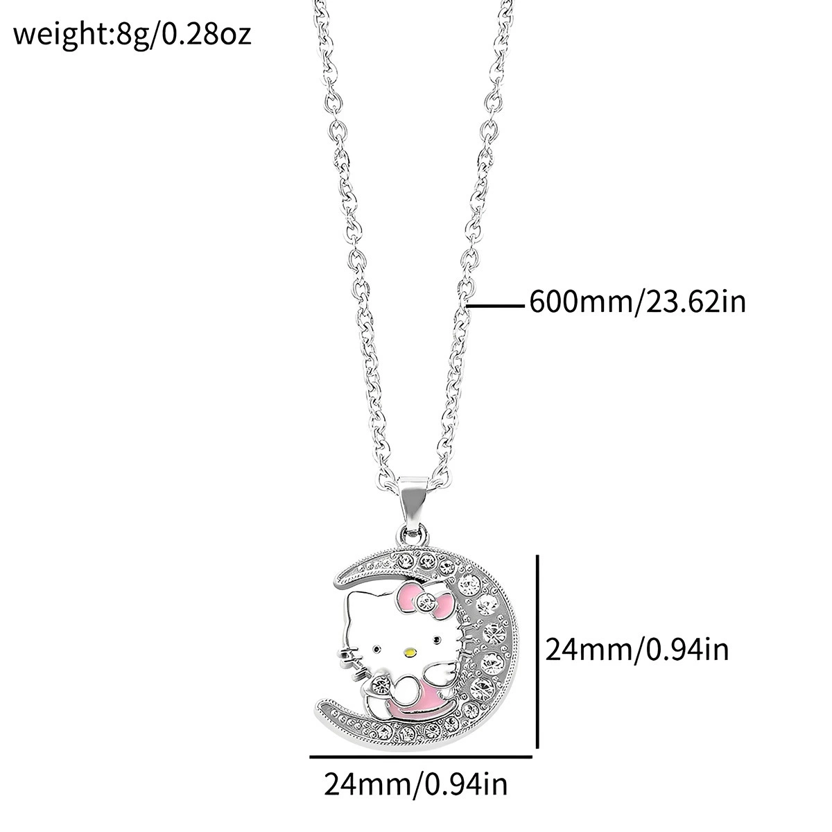 Браслет (Hello Kitty) браслет с подвесками из нержавеющей стали, мультяшные подвески, милые розовые акценты