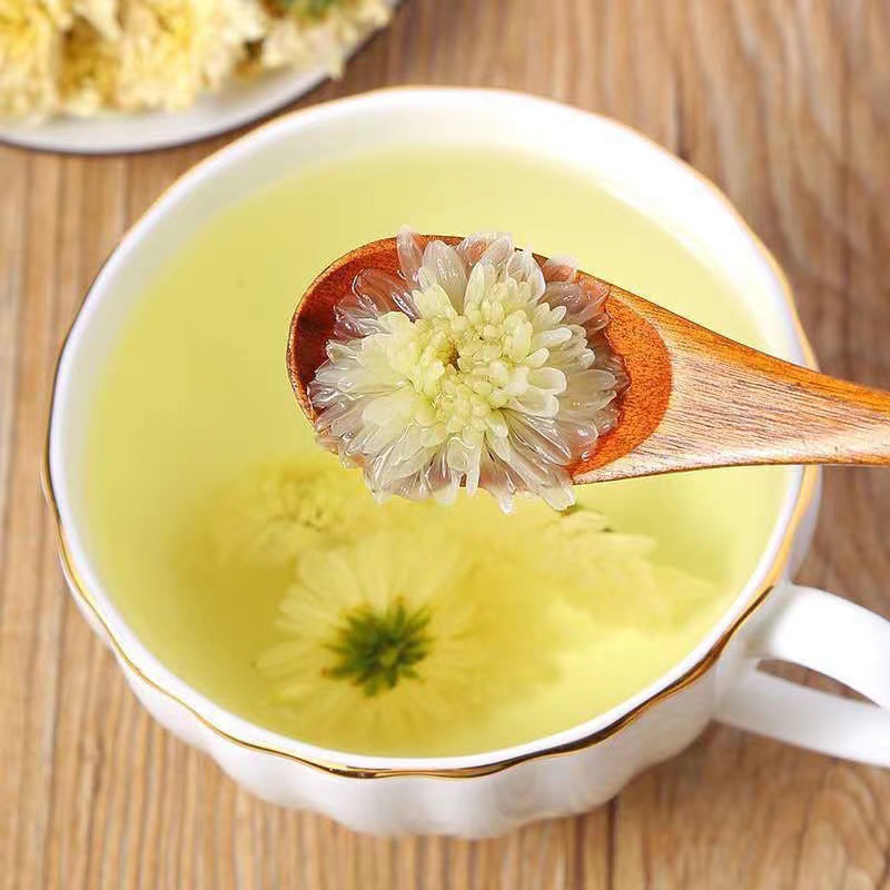 황산 백국 국화차 우려 마시는 국화 꽃차