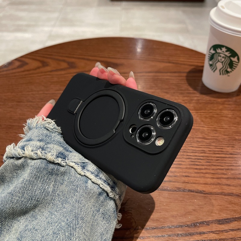 适用iPhone17液态硅胶磁吸支架手机壳苹果16肤感精孔镜头保护套15|undefined